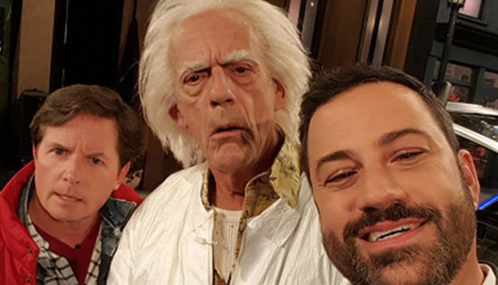 Marty McFly y Doc regresan al presente con Jimmy Kimmel