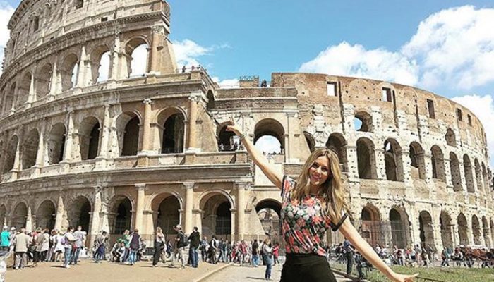 Edurne disfruta de unas vacaciones en Roma